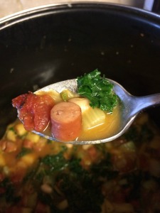 kale apple sausage soup