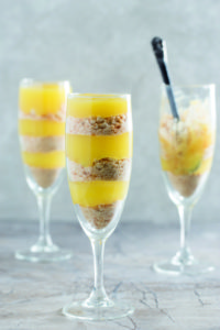 Lemon curd trifles